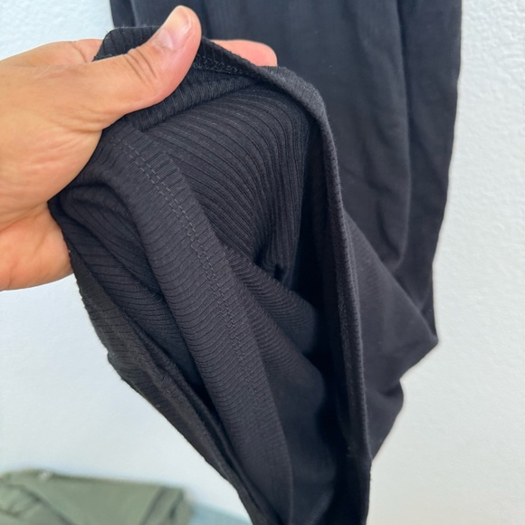 AFRM- Black Ribbed Midi Dress Size Small - Picture 2 of 6